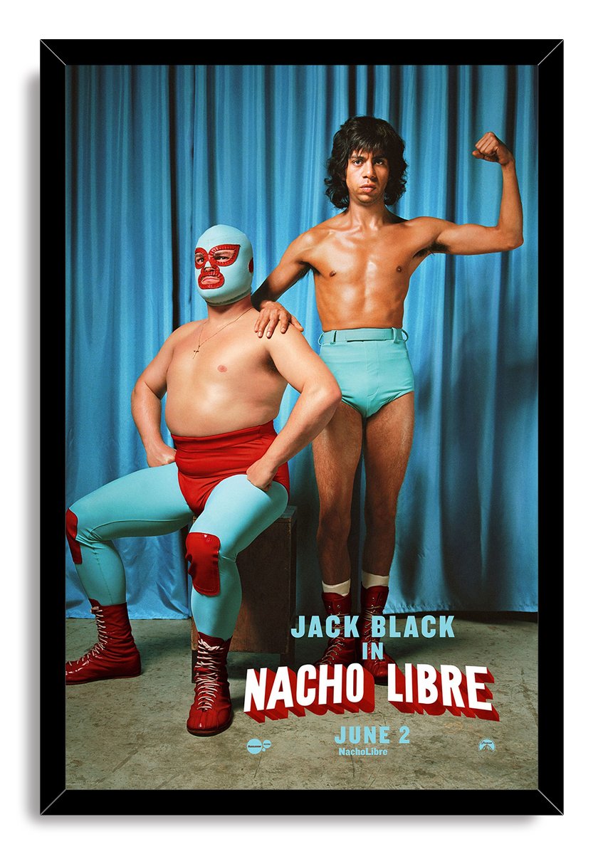Nacho Libre & Esqueleto Decorative Painting (paper and canvas) art poster printing print