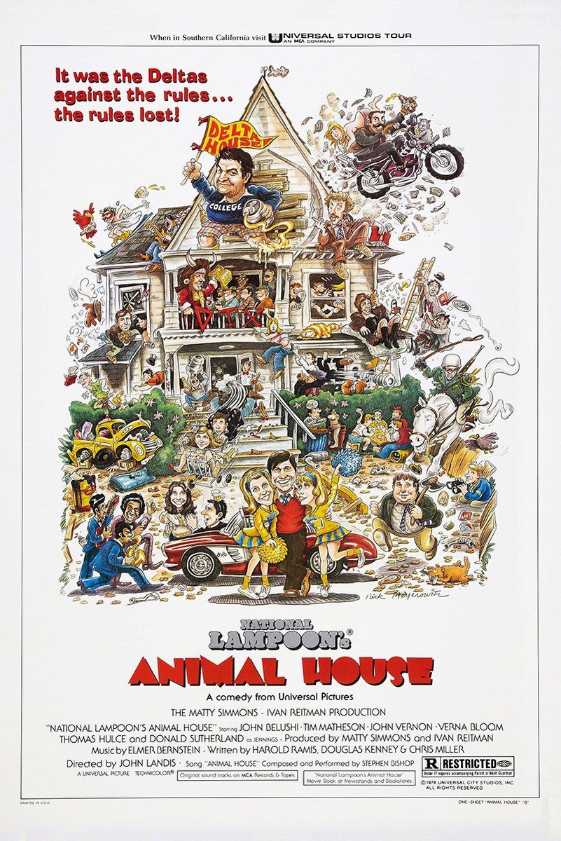 National Lampoon's Animal House Movie Decorative Painting (paper and canvas) art poster printing print