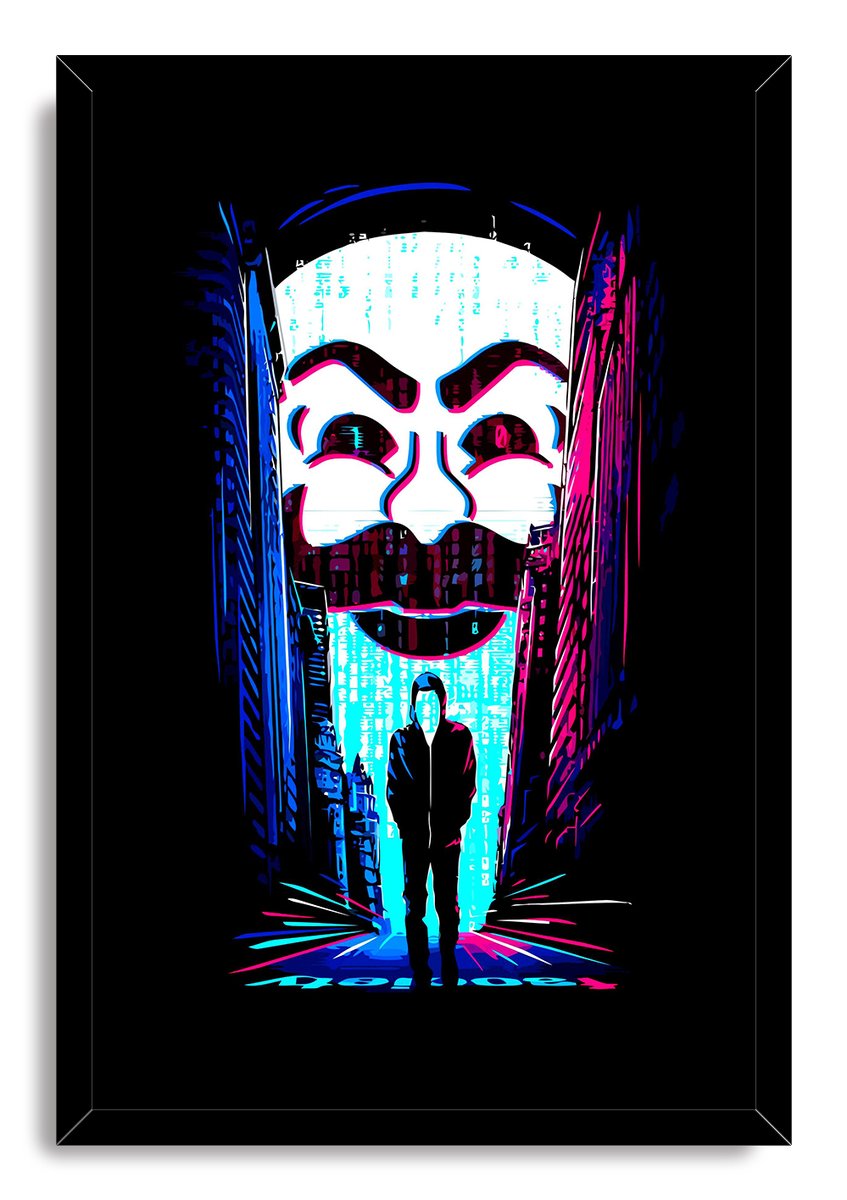 Mr. Robot Fsociety Mask Cyberpunk Decorative Painting (paper and canvas) art poster printing print
