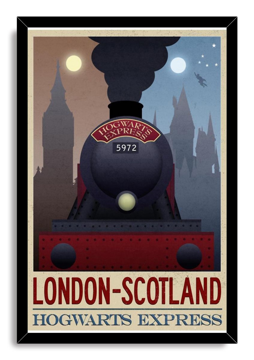 Hogwarts Express London Scotland Travel Decorative Painting (paper and canvas) art poster printing print