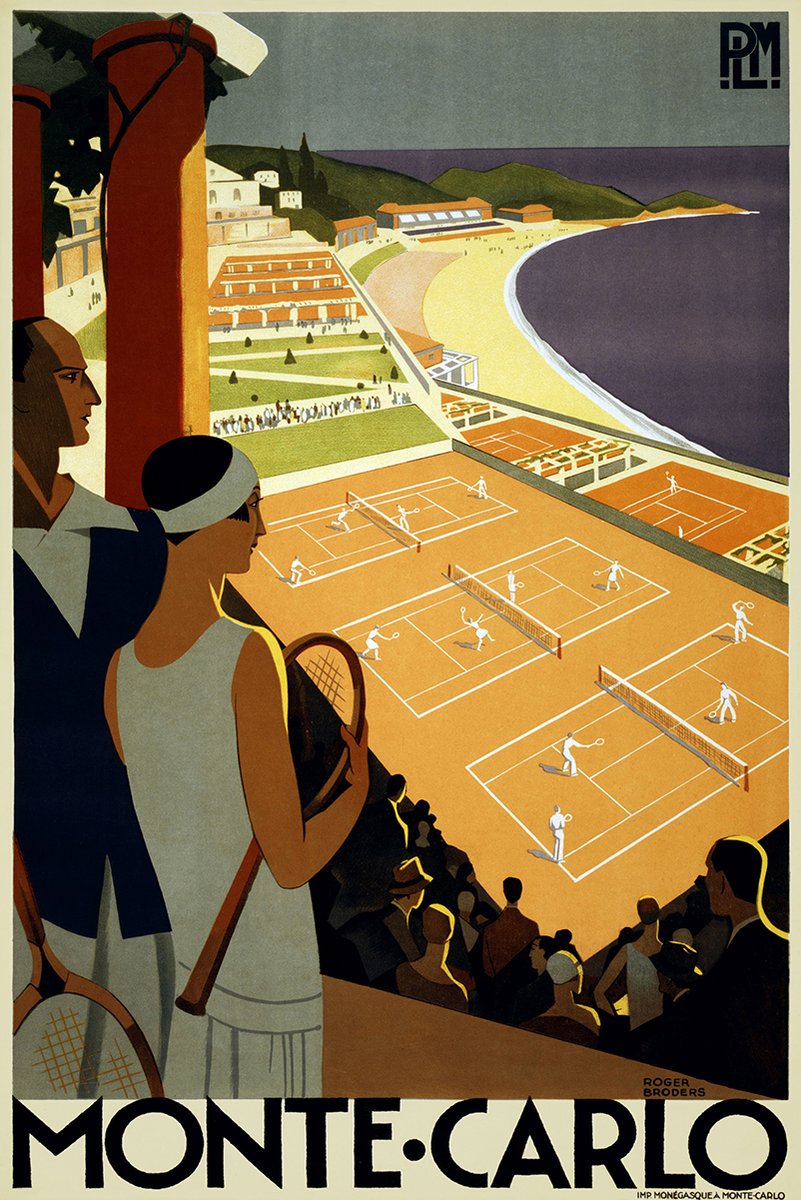 Monte Carlo Tennis Resort View Decorative Painting (paper and canvas) art poster printing print
