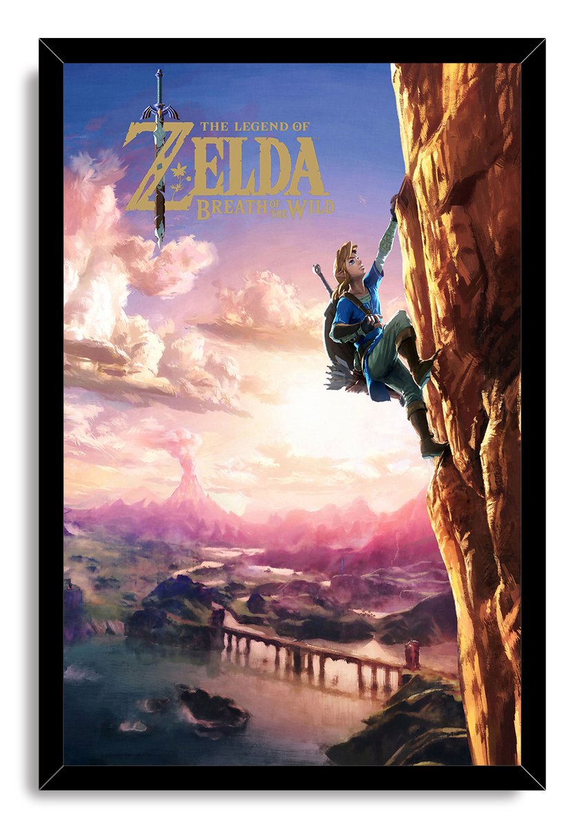 The Legend of Zelda Breath of the Wild Link Climbing Decorative Painting (paper and canvas) art poster printing print