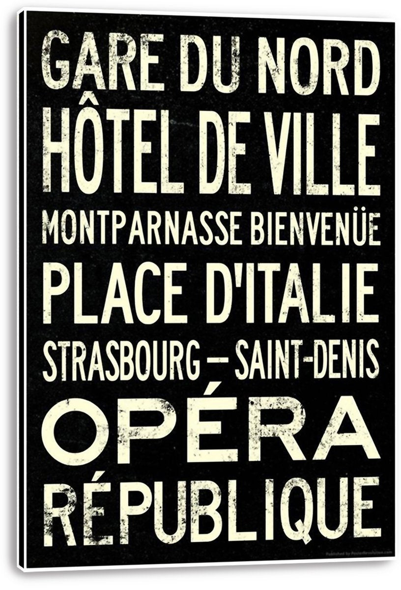 Vintage Paris Metro Stations Decorative Painting (paper and canvas) art poster printing print