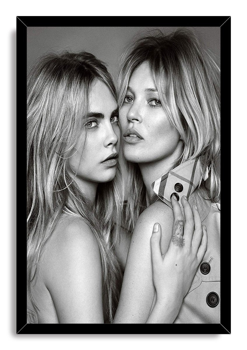 Cara Delevingne and Kate Moss Decorative Painting (paper and canvas) art poster printing print