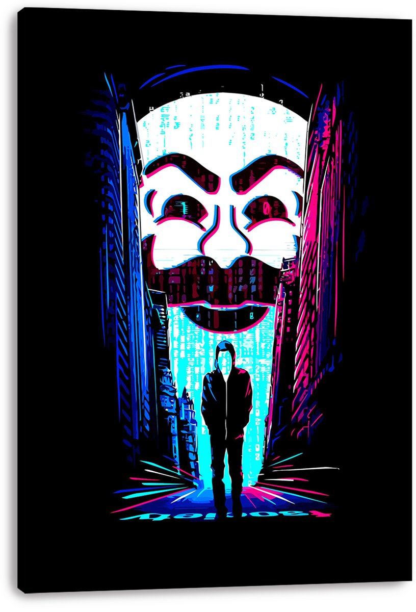Mr. Robot Fsociety Mask Cyberpunk Decorative Painting (paper and canvas) art poster printing print