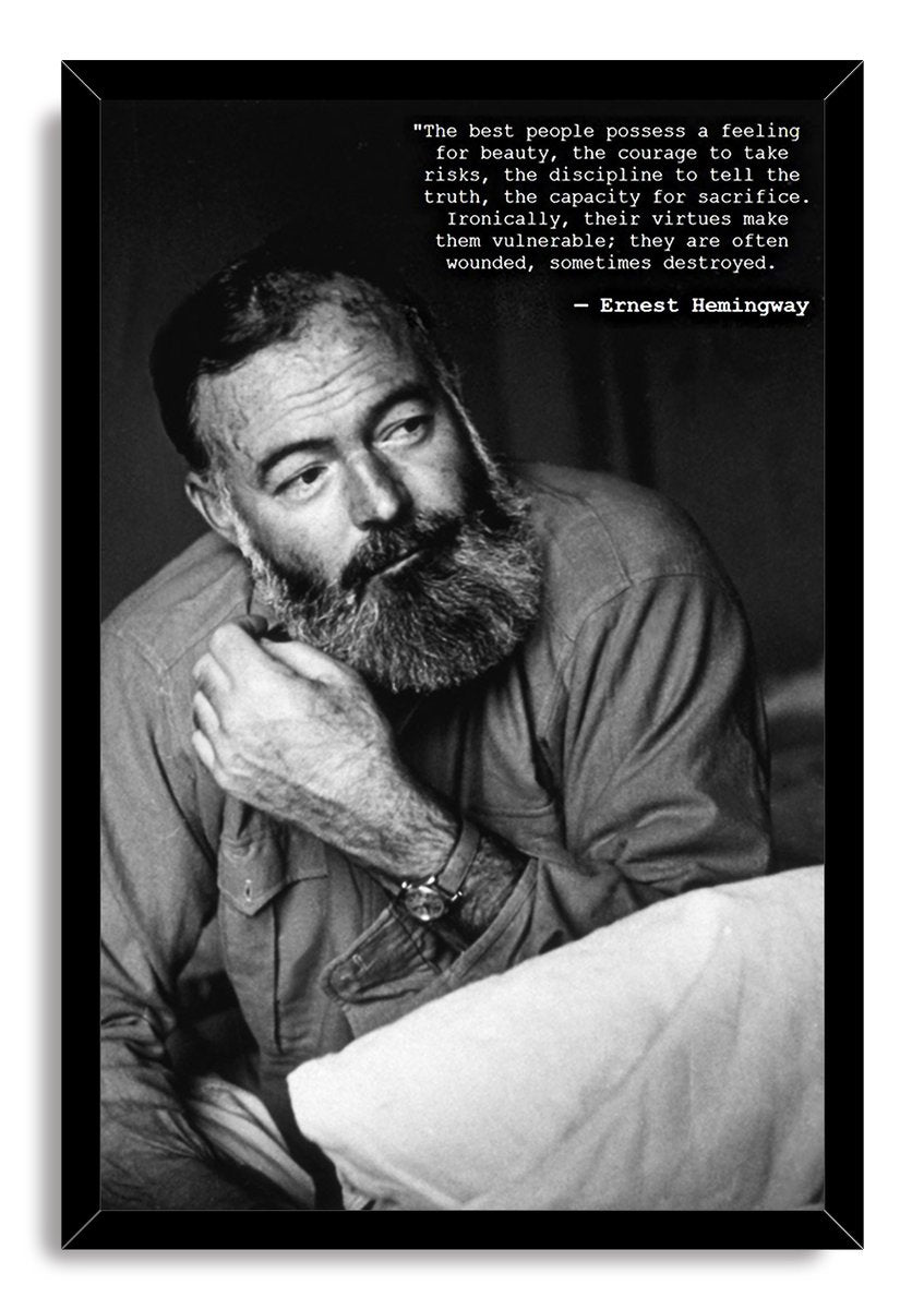 Ernest Hemingway Decorative Painting (paper and canvas) art poster printing print
