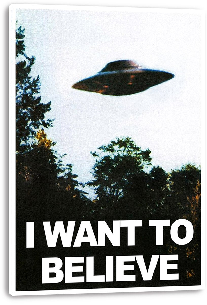 X-Files UFO 'I Want to Believe' Decorative Painting (paper and canvas) art poster printing print