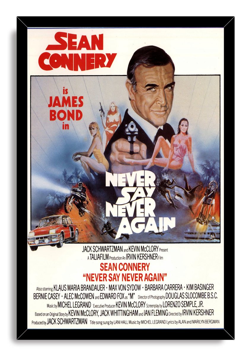 Sean Connery James Bond Never Say Never Again Movie Poster Decorative Painting (paper and canvas) art poster printing print