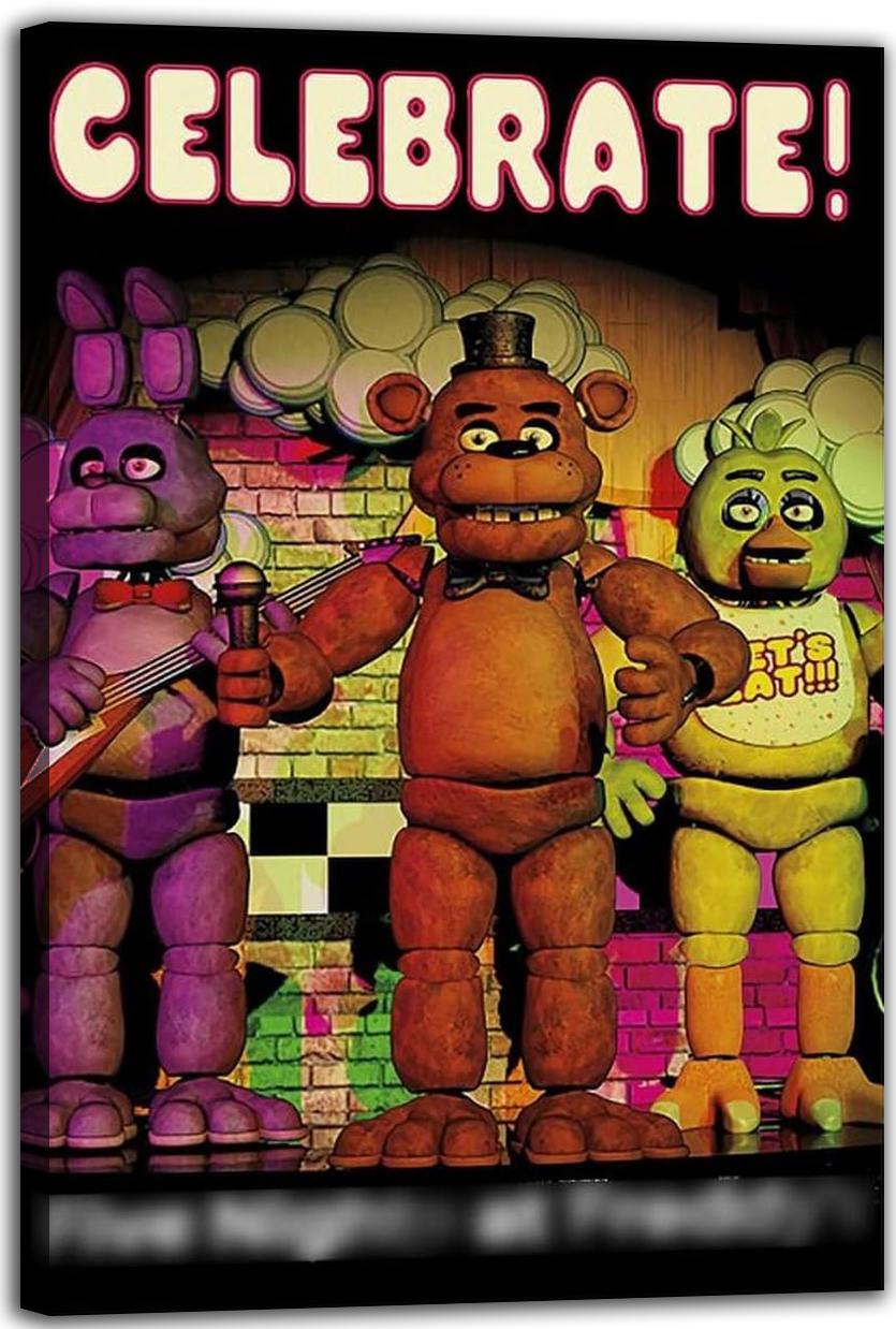 FNAF Poster Art And Wall Picture Print (Paper and Canvas) Art Poster Printing Print