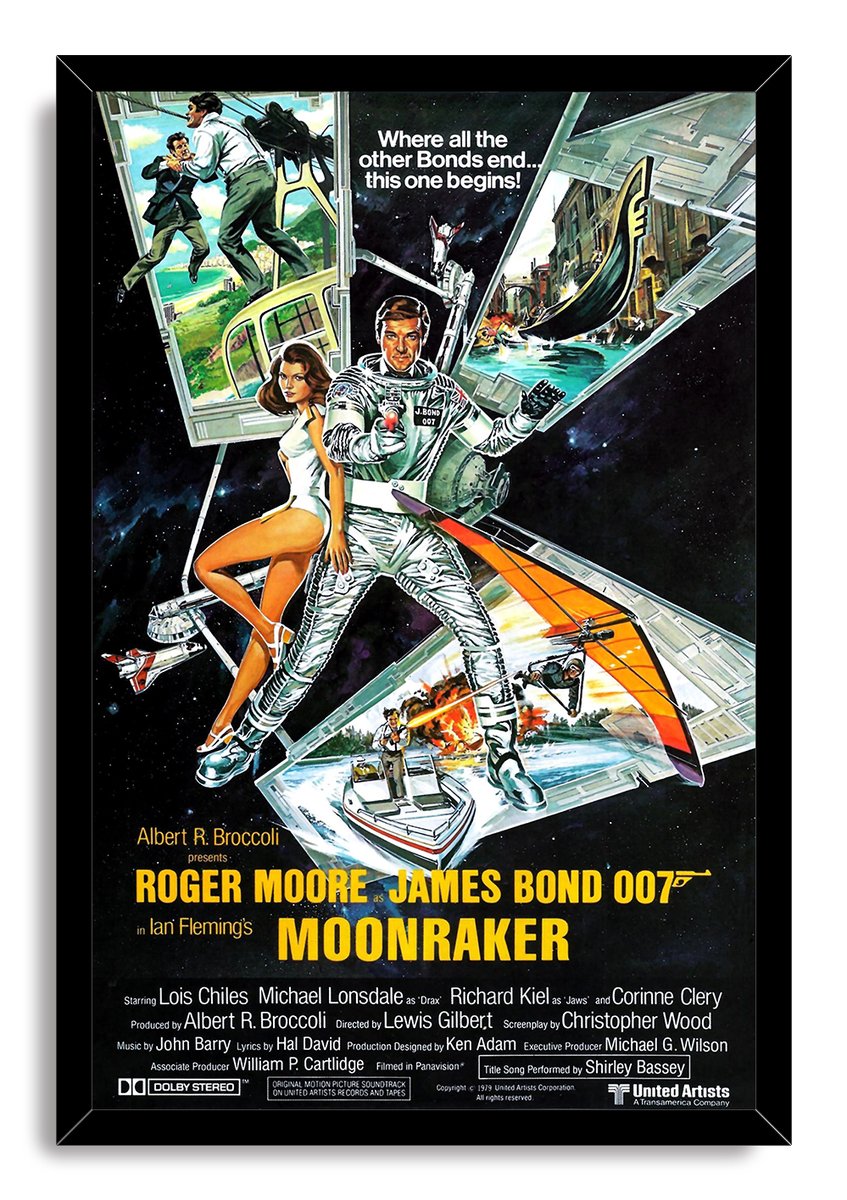 James Bond Moonraker Movie Decorative Painting (paper and canvas) art poster printing print