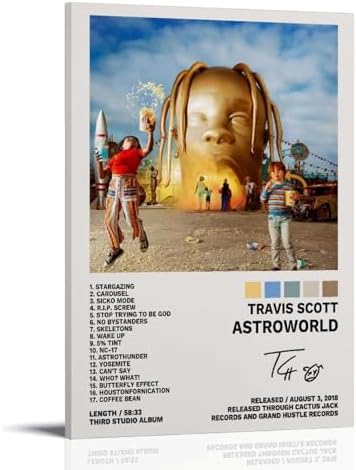 Travis Scott Poster Astroworld Album Cover for Room(Paper and Canvas) Art Poster Printing Print