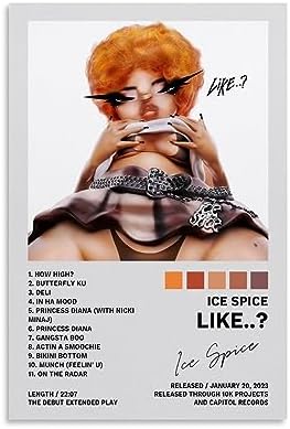 Ice Spice Album Art Wall Poster (Paper and Canvas) Art Poster Printing Print