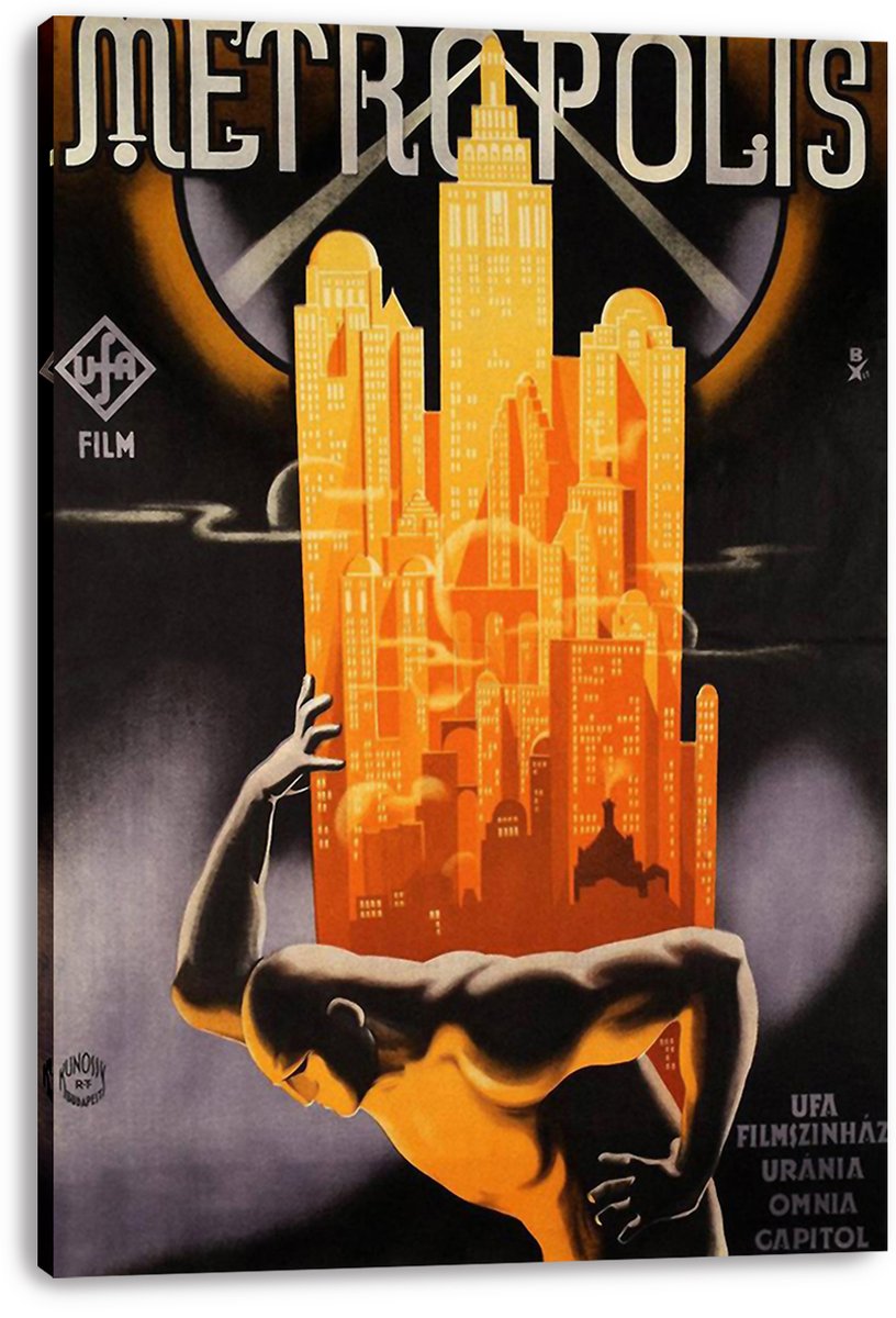 Metropolis Film Art Decorative Painting (paper and canvas) art poster printing print