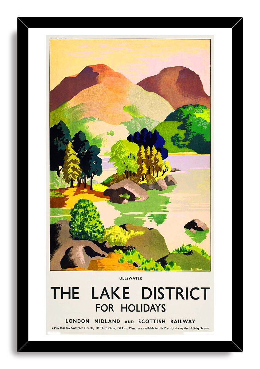 Lake District Ullswater Landscape Decorative Painting (paper and canvas) art poster printing print