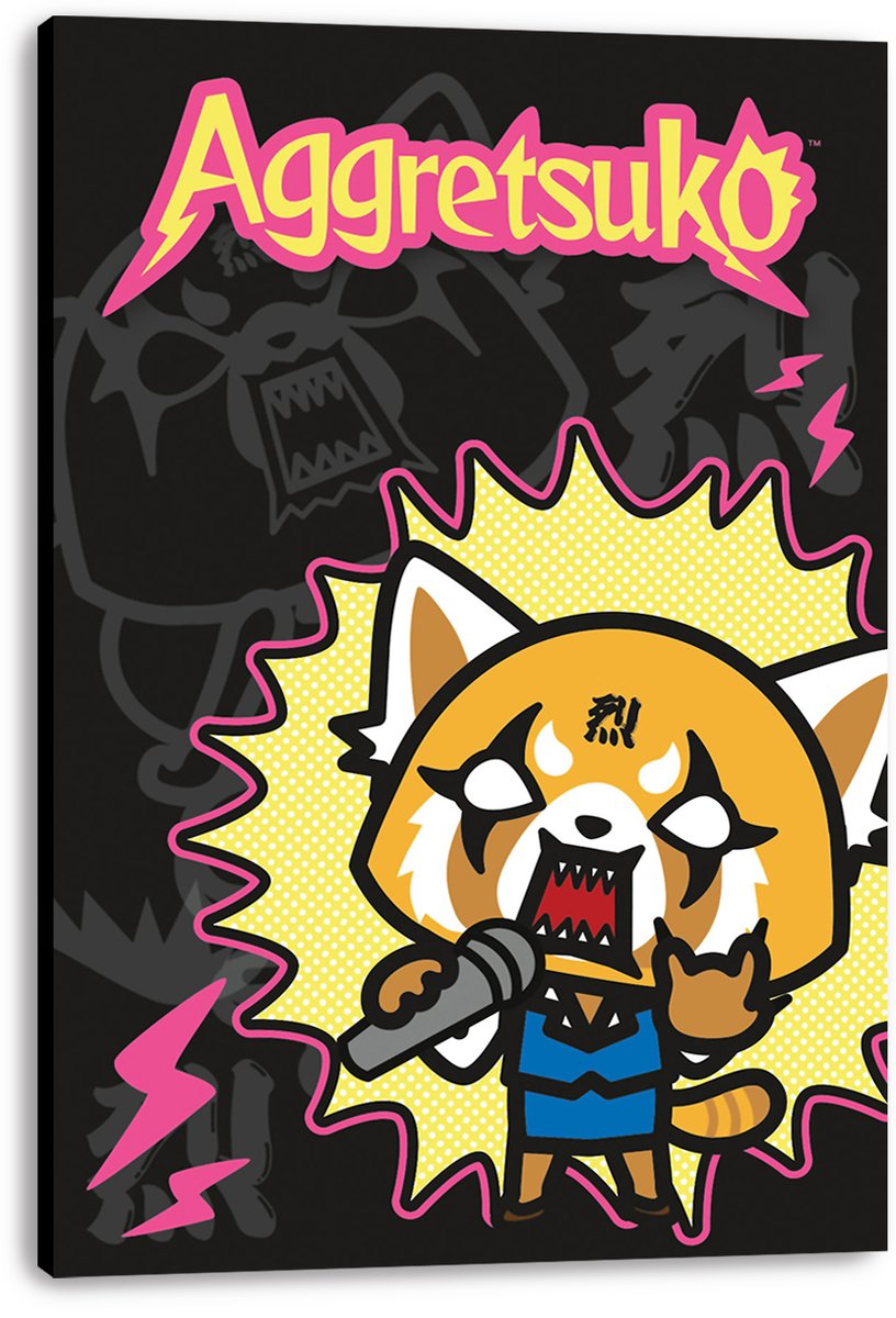 Aggretsuko Raging Red Panda Decorative Painting (paper and canvas) art poster printing print