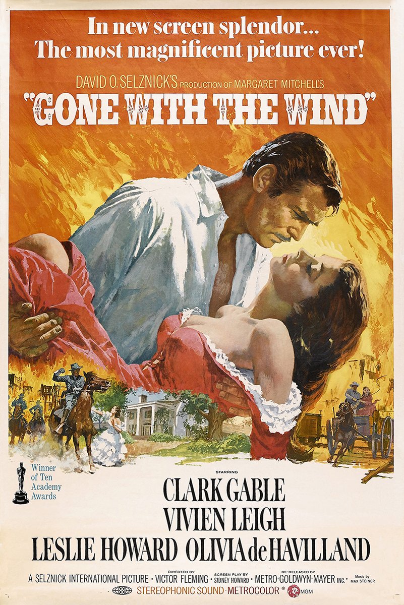 Gone with the Wind Movie Decorative Painting (paper and canvas) art poster printing print