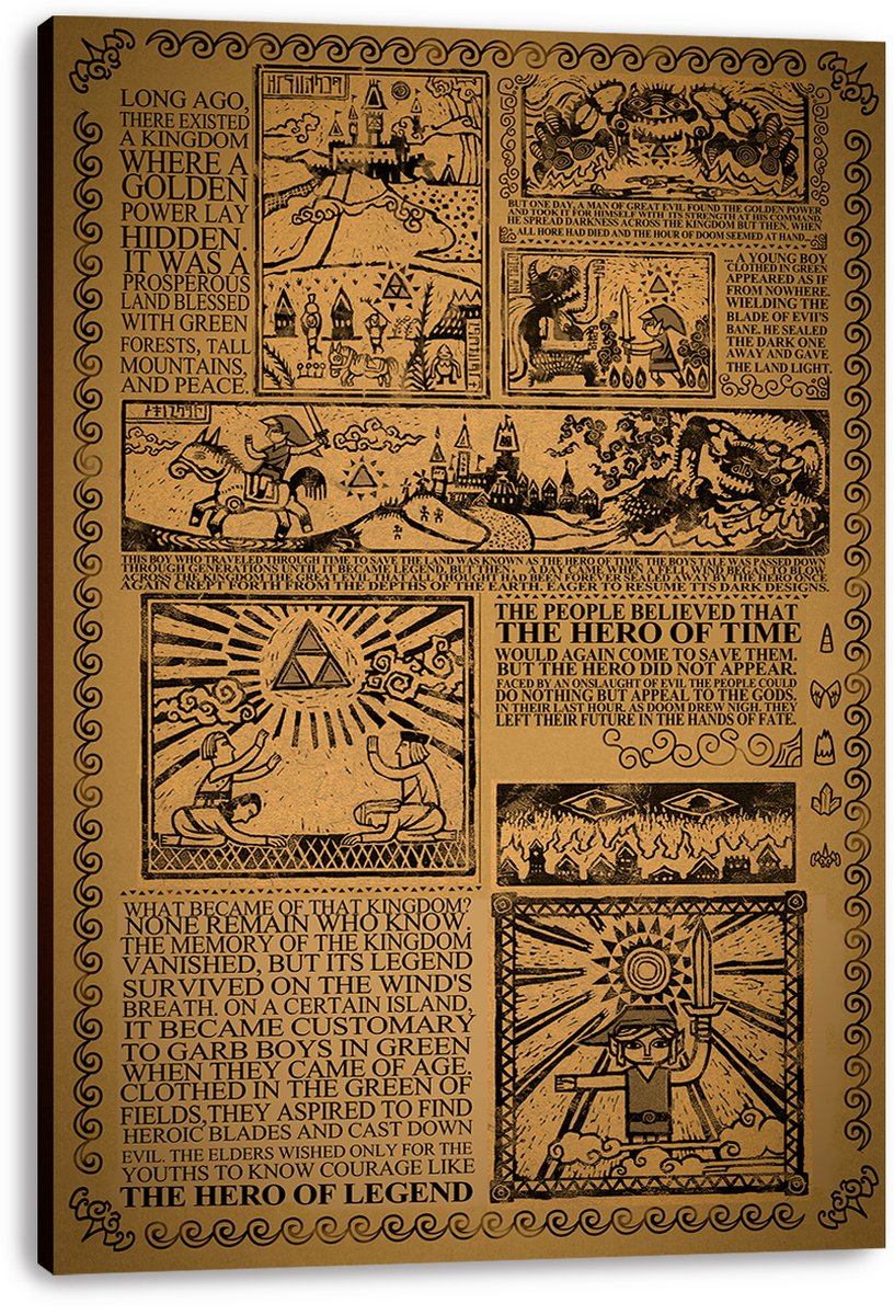 The Legend of Zelda Lore Decorative Painting (paper and canvas) art poster printing print