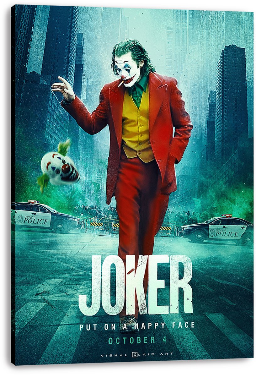 Joker (Joaquin Phoenix) Decorative Painting (paper and canvas) art poster printing print
