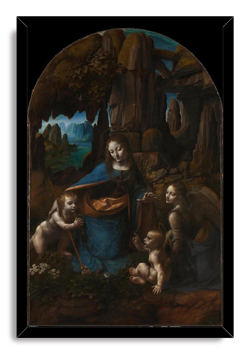 Virgin of the Rocks by Leonardo da Vinci Decorative Painting (paper and canvas) art poster printing print