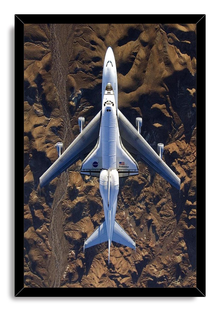 Space Shuttle Endeavour on Carrier Aircraft Decorative Painting (paper and canvas) art poster printing print