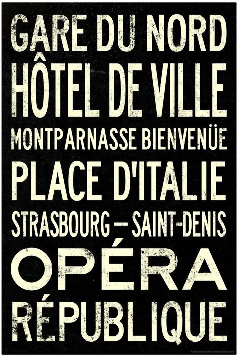 Vintage Paris Metro Stations Decorative Painting (paper and canvas) art poster printing print