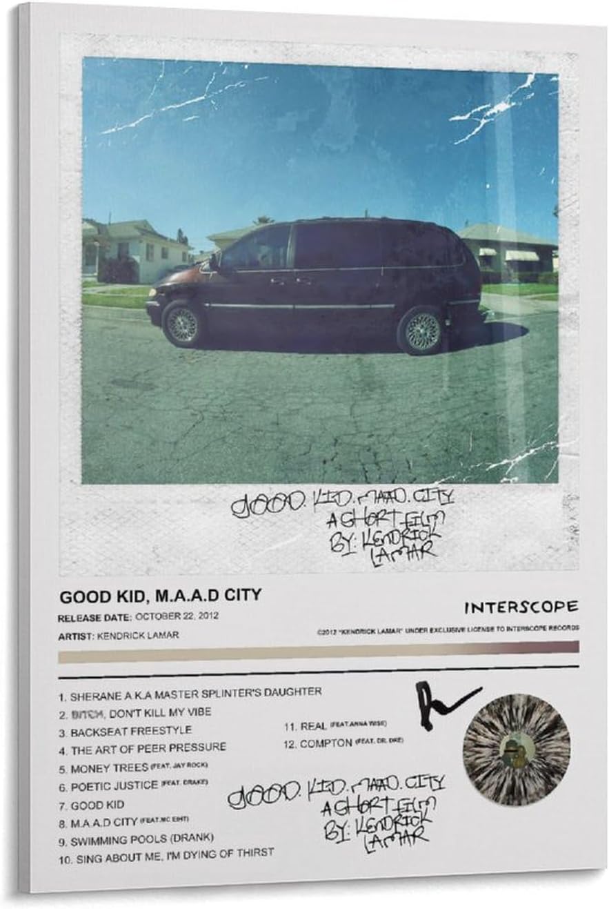GOOD KID M.A.A.D CITY Album Poster (paper and canvas) art poster printing print