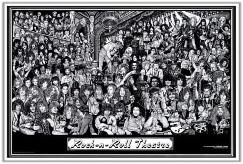 Rock n Roll Theatre Poster Print Rock Metal Alt Punk Music Bands B07NTT8M87