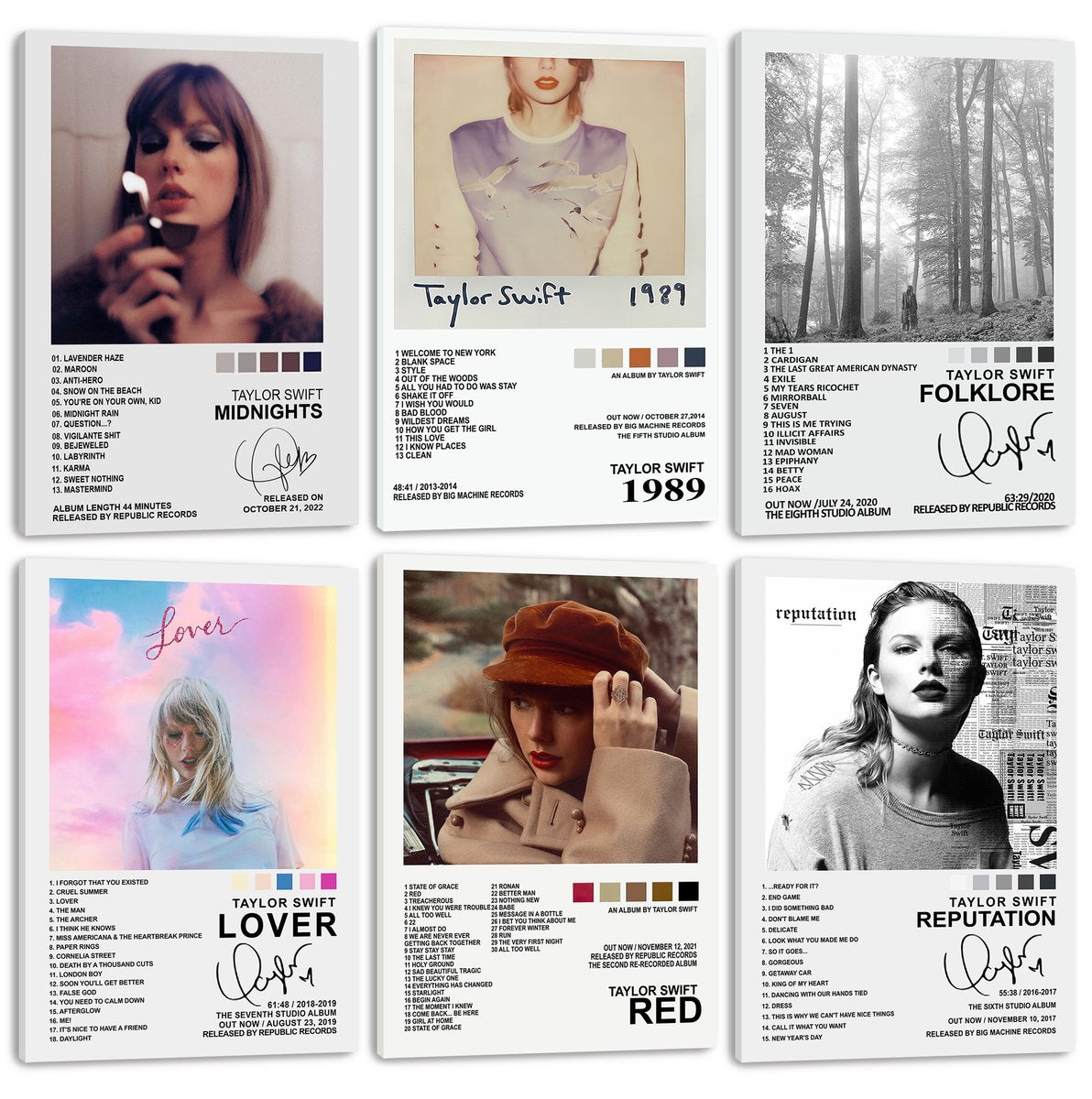Taylor Swift Album Covers Decorative Painting (paper and canvas) art poster printing print