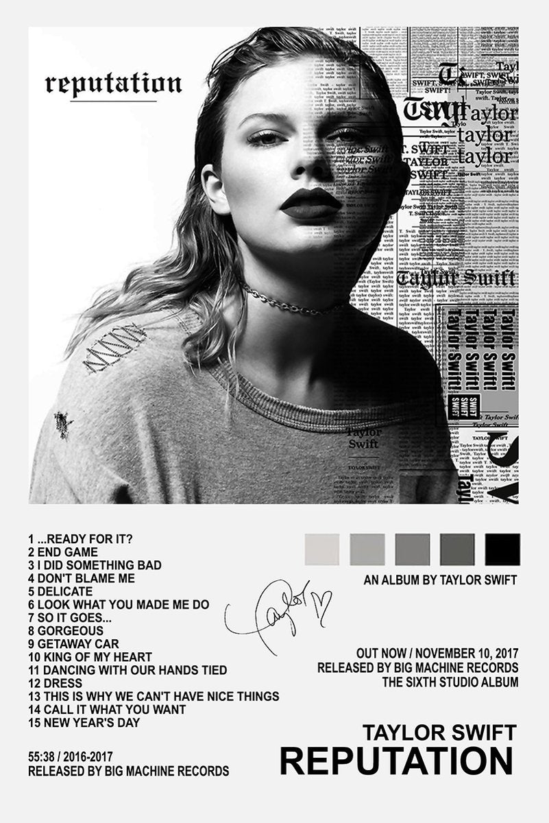 Taylor Swift Reputation Album Cover Decorative Painting (paper and canvas) art poster printing print