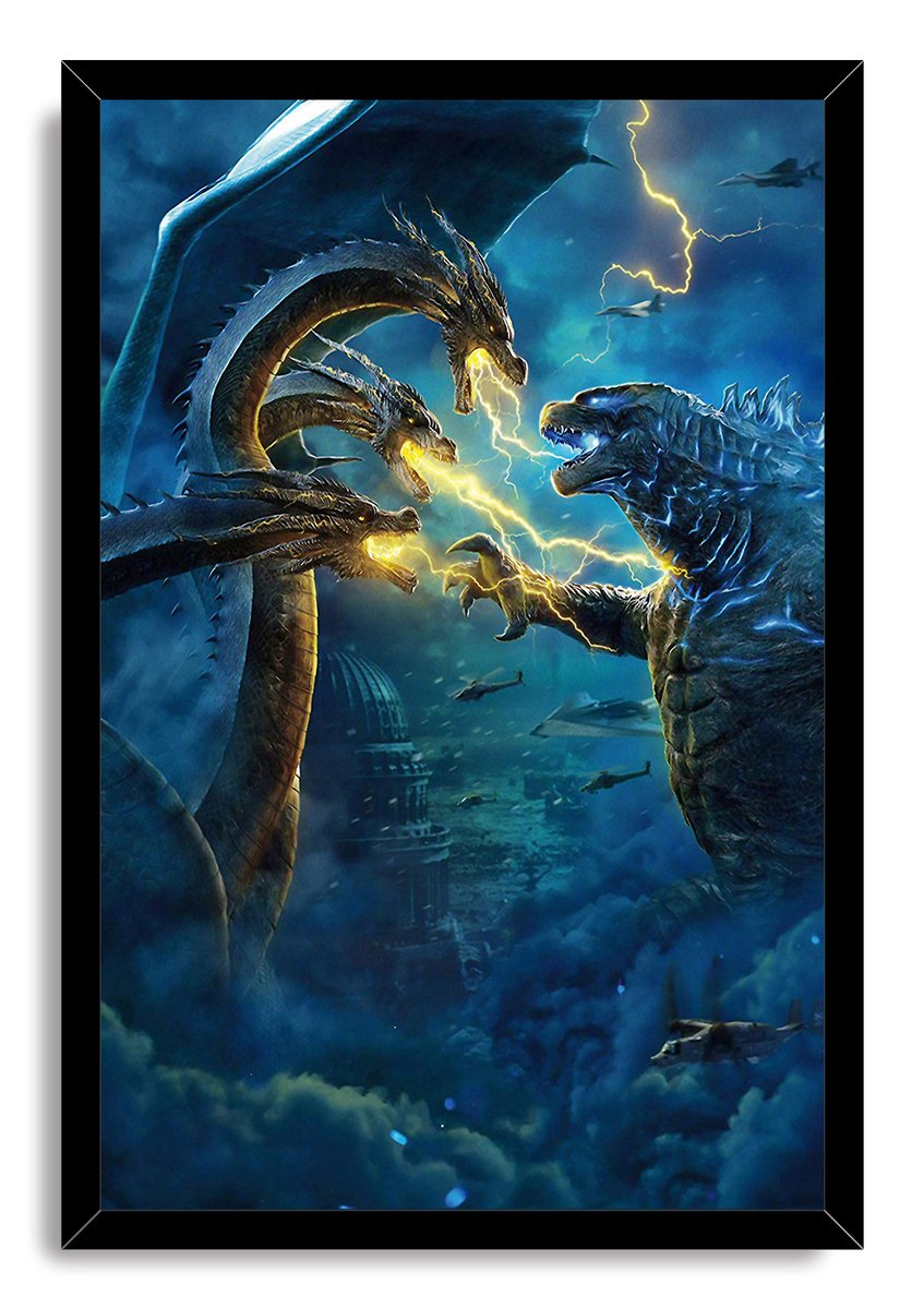 Godzilla vs King Ghidorah Decorative Painting (paper and canvas) art poster printing print