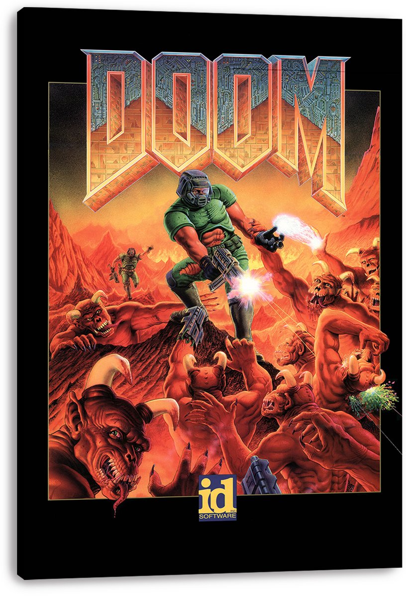 DOOM Game Cover Art Decorative Painting (paper and canvas) art poster printing print