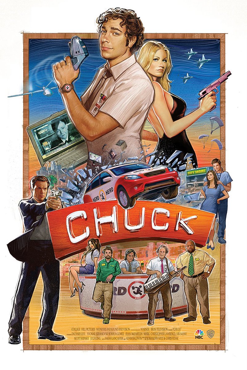 Chuck TV Series Decorative Painting (paper and canvas) art poster printing print