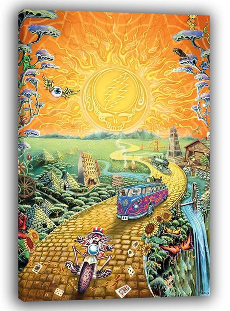 Grateful Dead 2017 Art Poster Golden Road Music Poster Print B08ZJSQT7R