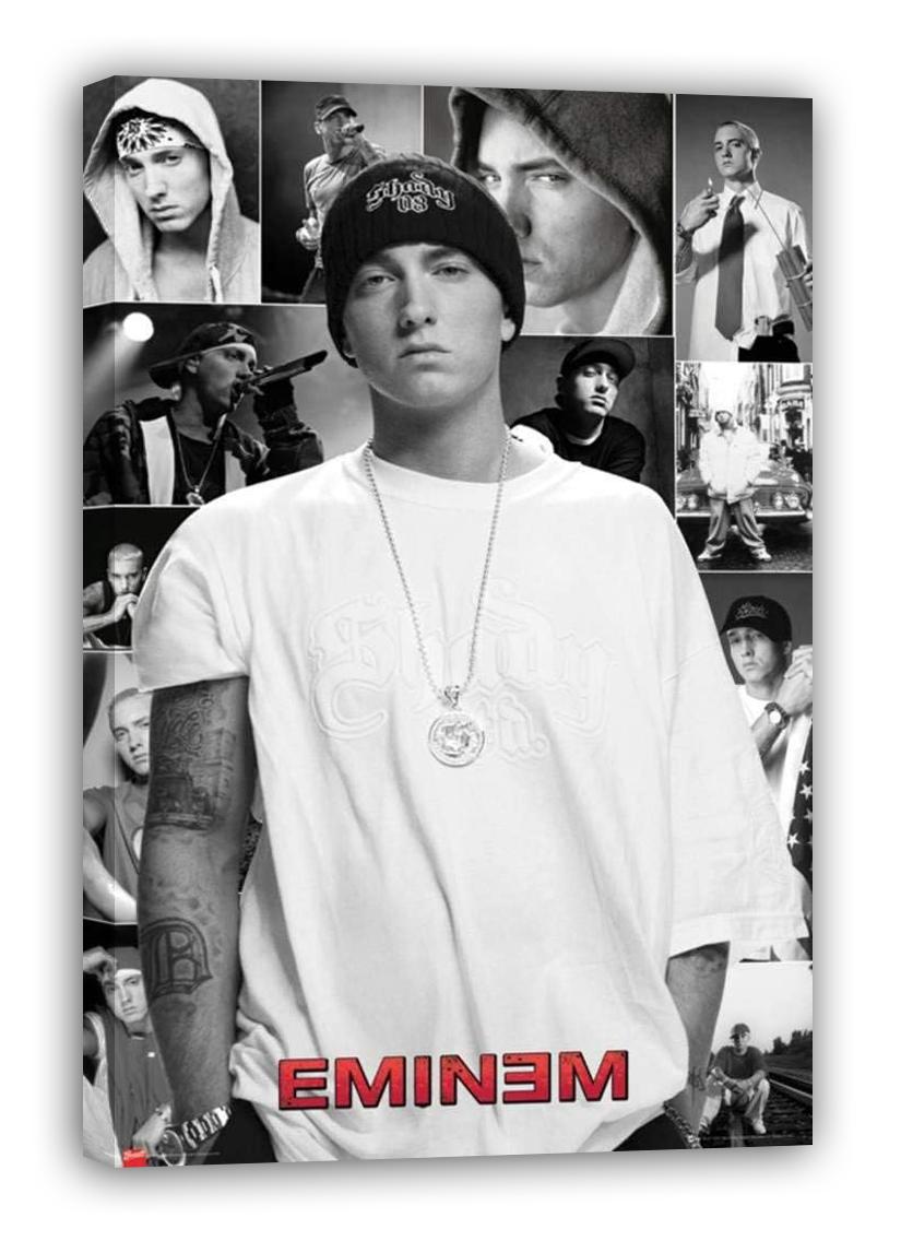 Eminem Collage Singer (Paper and Canvas) Art Poster Printing Print
