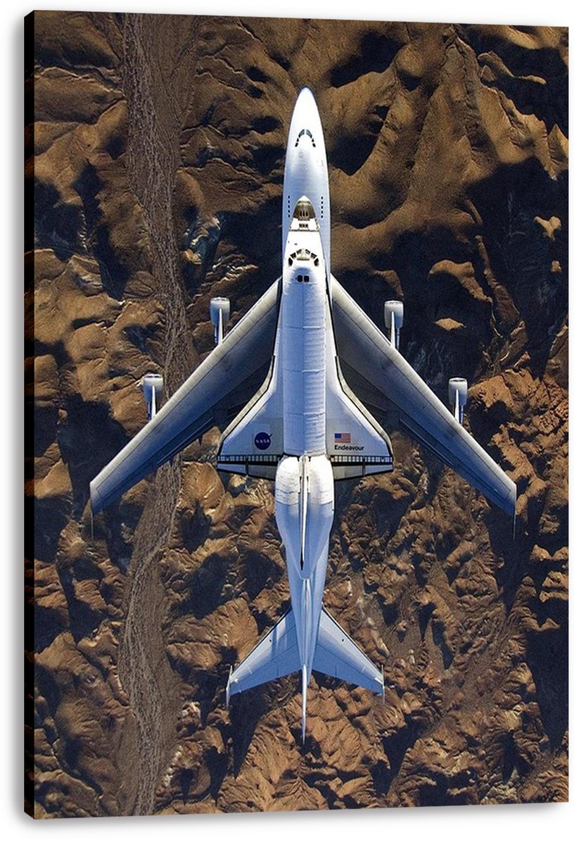 Space Shuttle Endeavour on Carrier Aircraft Decorative Painting (paper and canvas) art poster printing print