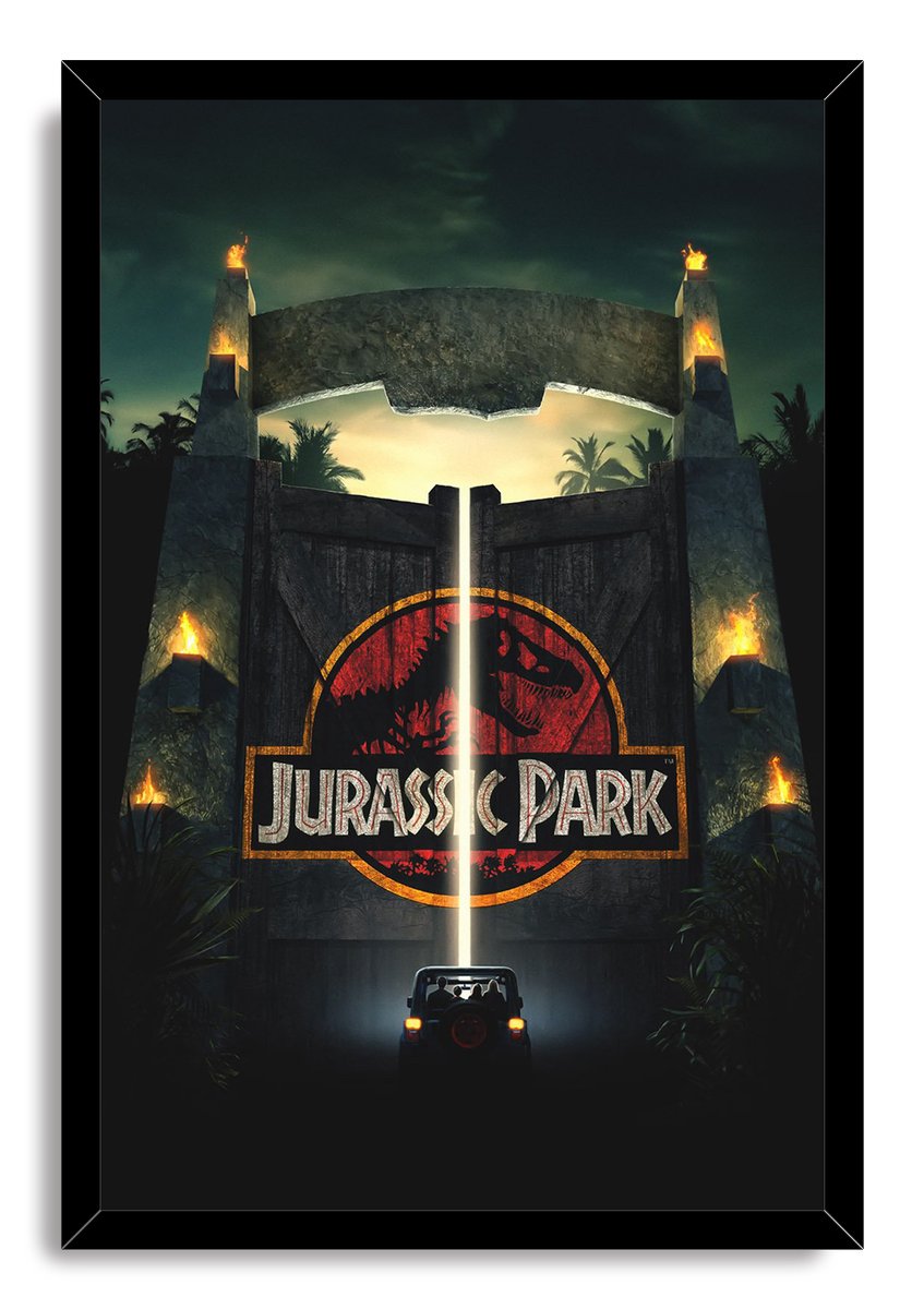 Jurassic Park Gate Dinosaurs Decorative Painting (paper and canvas) art poster printing print