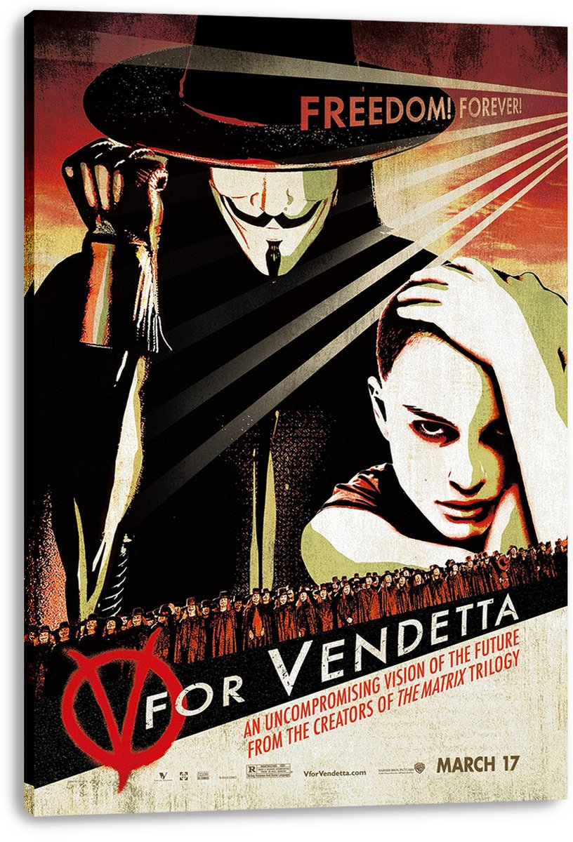 V for Vendetta Decorative Painting (paper and canvas) art poster printing print
