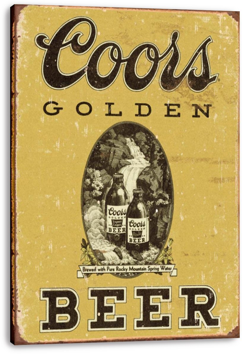 Coors Golden Beer Vintage Ad Decorative Painting (paper and canvas) art poster printing print