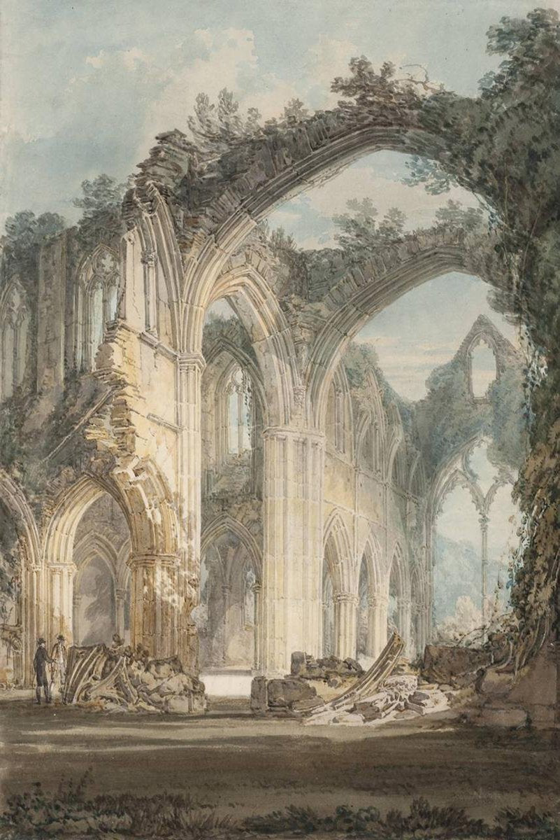 Gothic Abbey Ruins Decorative Painting (paper and canvas) art poster printing print