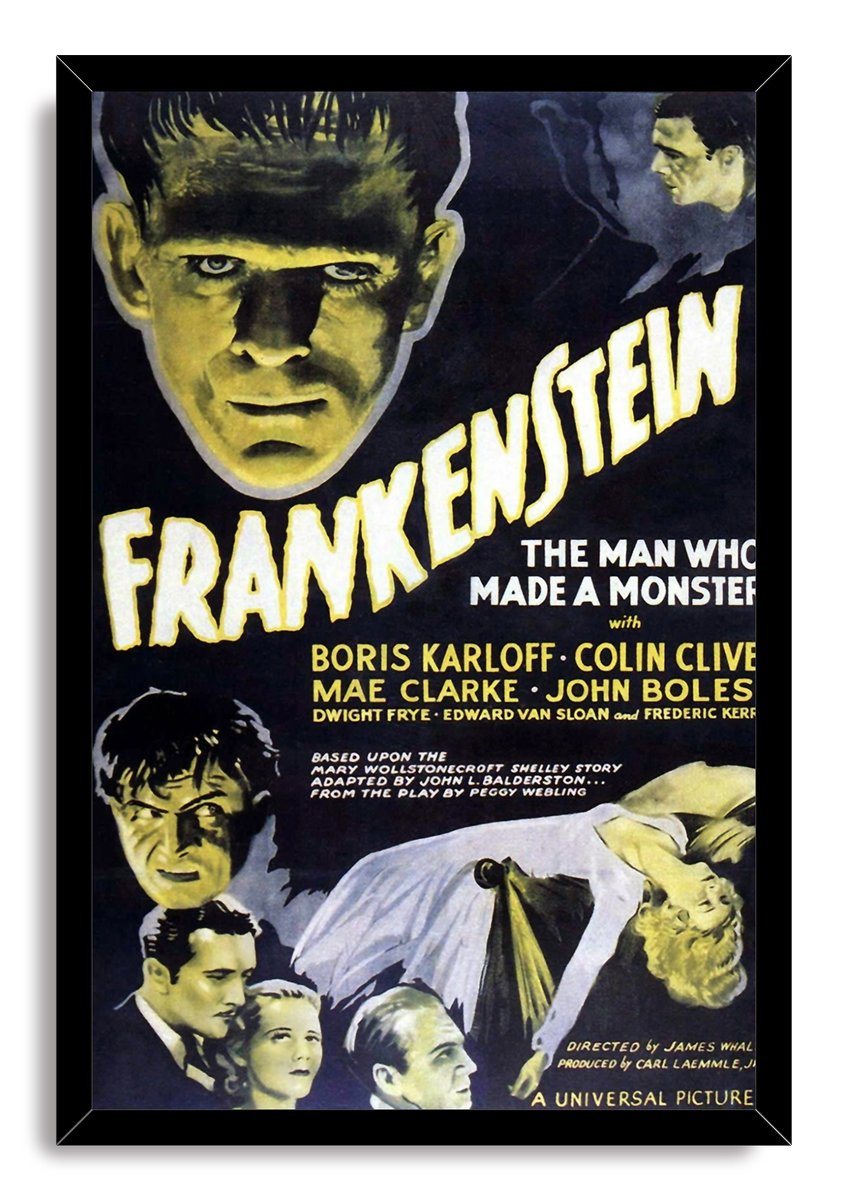Frankenstein Classic Movie Poster Decorative Painting (paper and canvas) art poster printing print