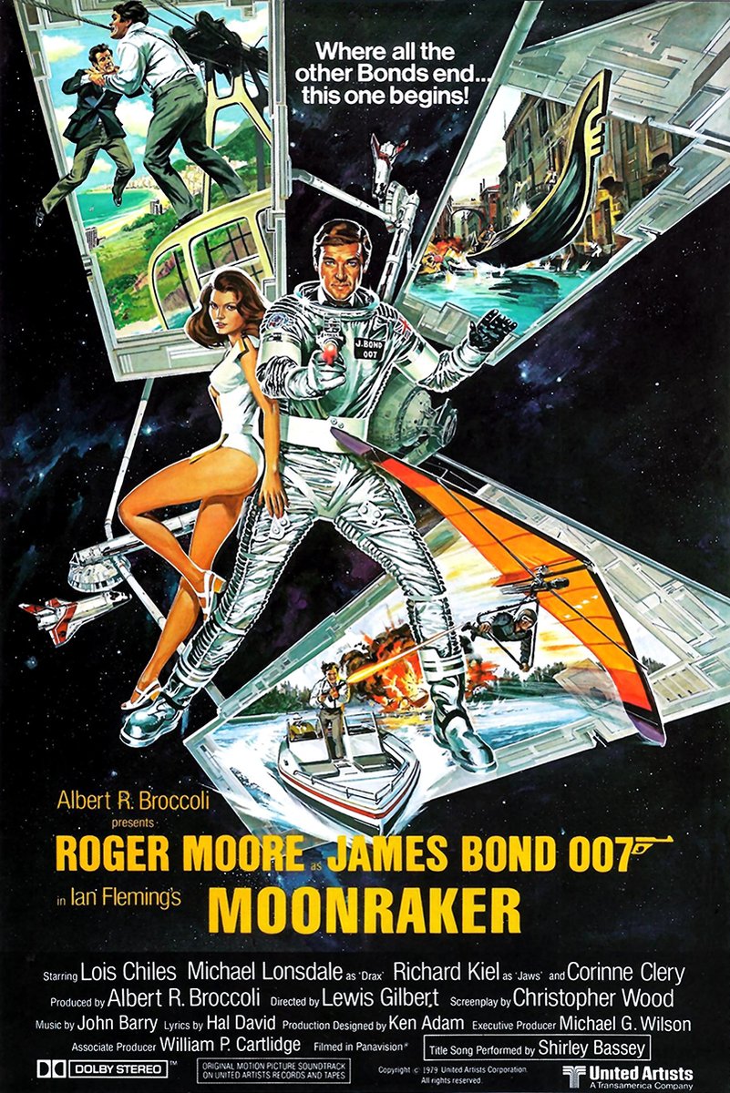 James Bond Moonraker Movie Decorative Painting (paper and canvas) art poster printing print