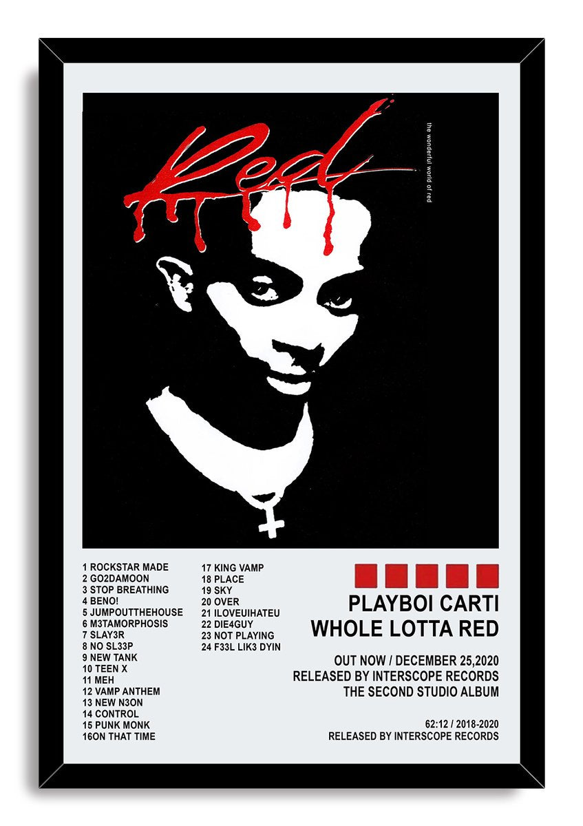 Playboi Carti Whole Lotta Red Album Cover Decorative Painting (paper and canvas) art poster printing print