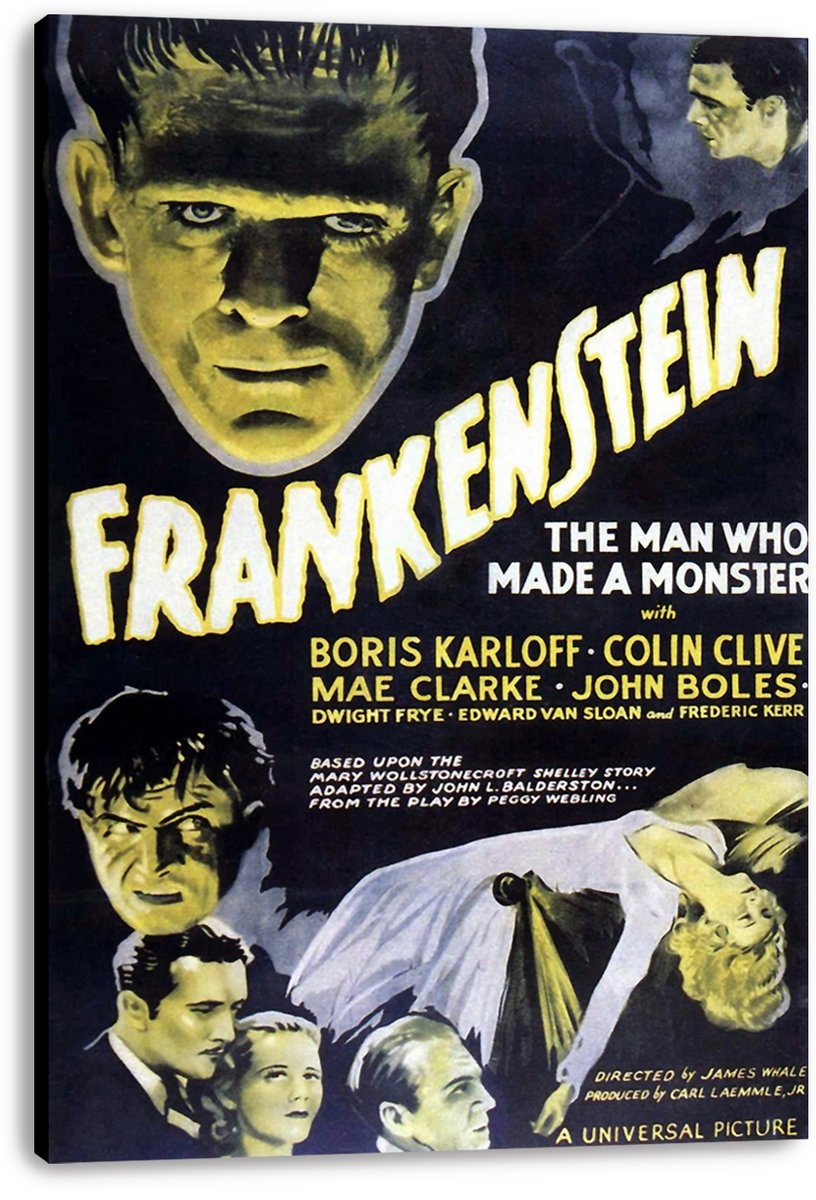 Frankenstein Classic Movie Poster Decorative Painting (paper and canvas) art poster printing print