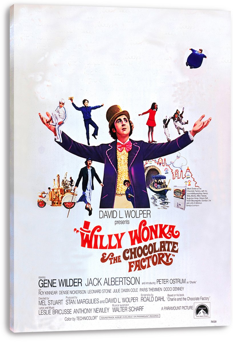 Willy Wonka & The Chocolate Factory Decorative Painting (paper and canvas) art poster printing print