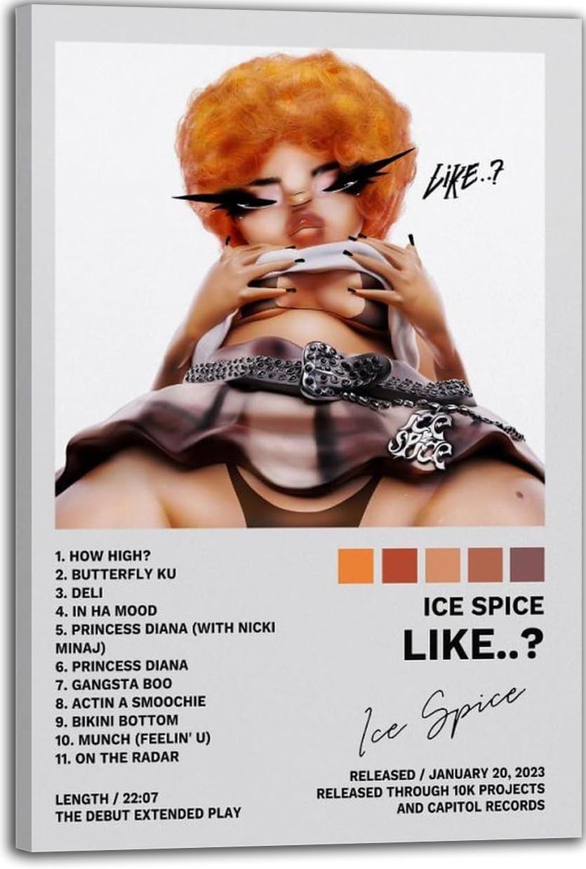 Ice Spice Album Art Wall Poster (Paper and Canvas) Art Poster Printing Print
