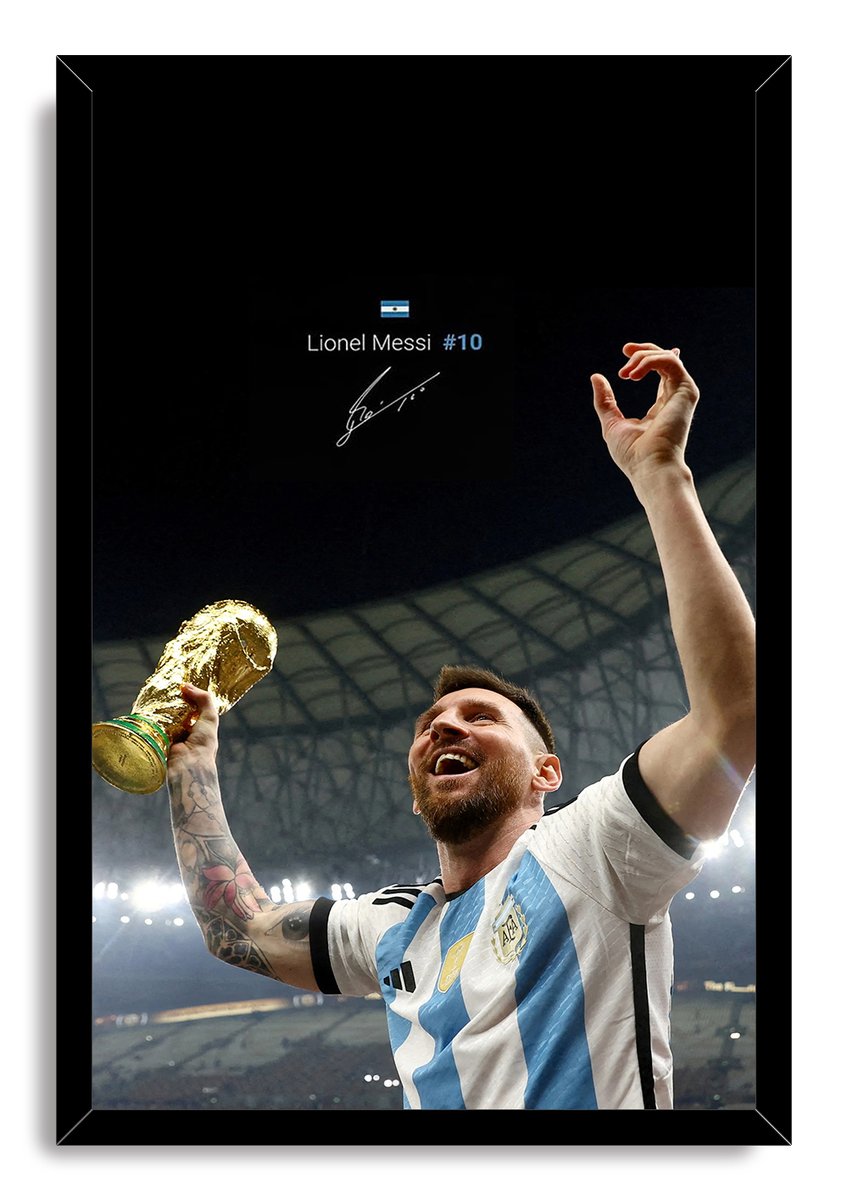 Lionel Messi World Cup Celebration Decorative Painting (paper and canvas) art poster printing print