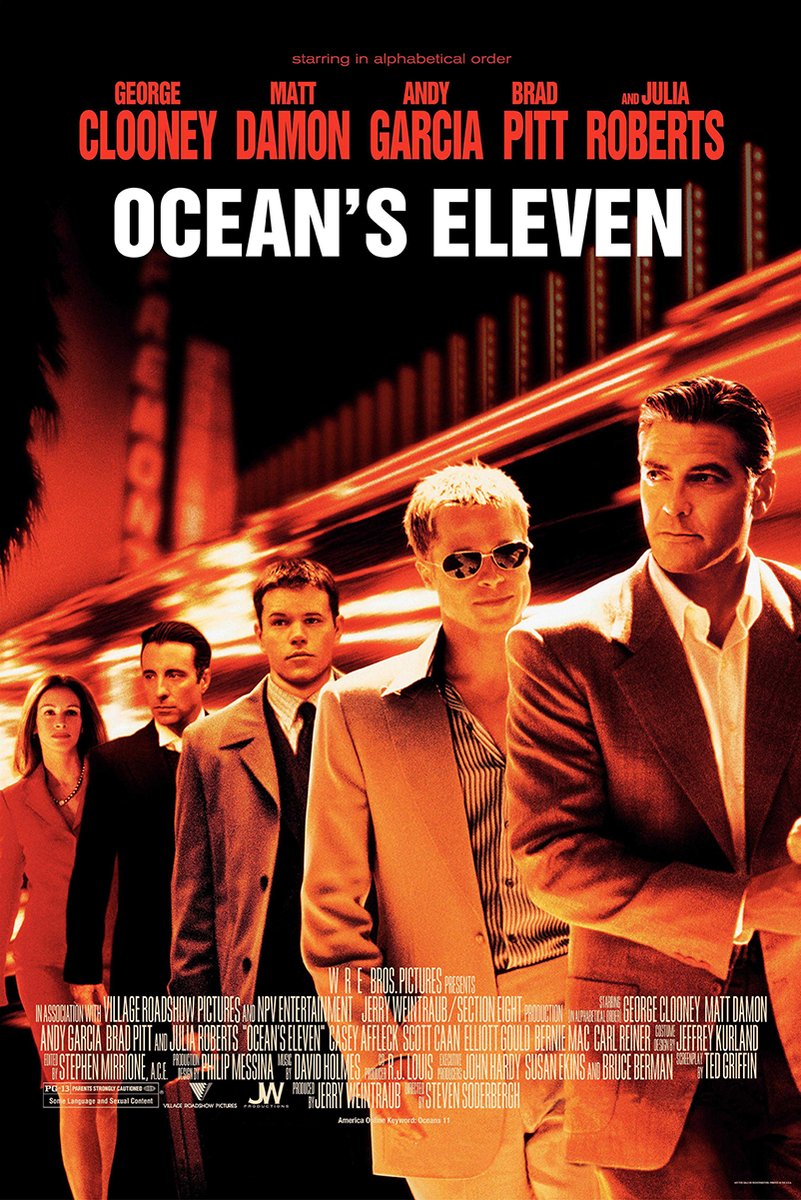 Ocean's Eleven Movie Cast Decorative Painting (paper and canvas) art poster printing print