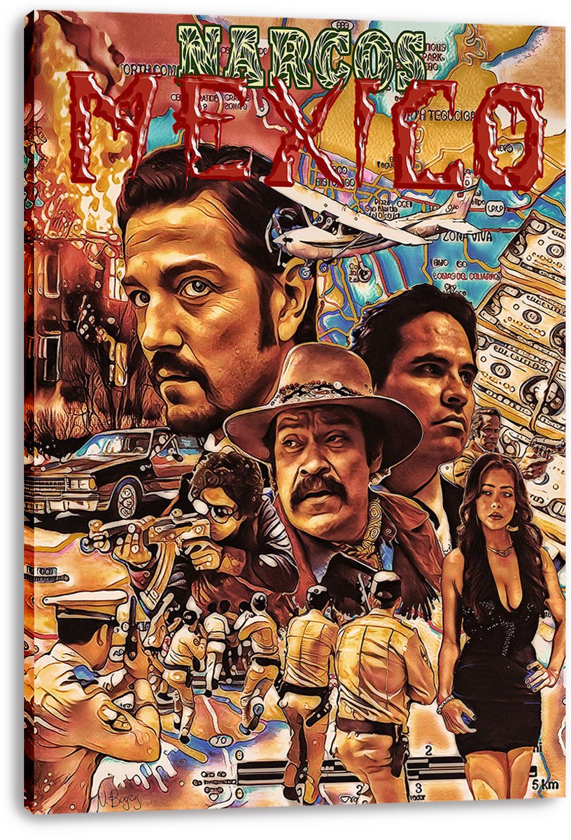 Narcos Mexico TV Series Characters Decorative Painting (paper and canvas) art poster printing print