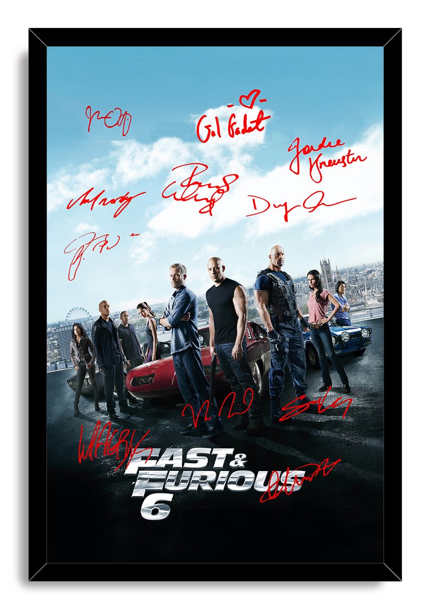 Fast & Furious 6 Cast Autographed Decorative Painting (paper and canvas) art poster printing print