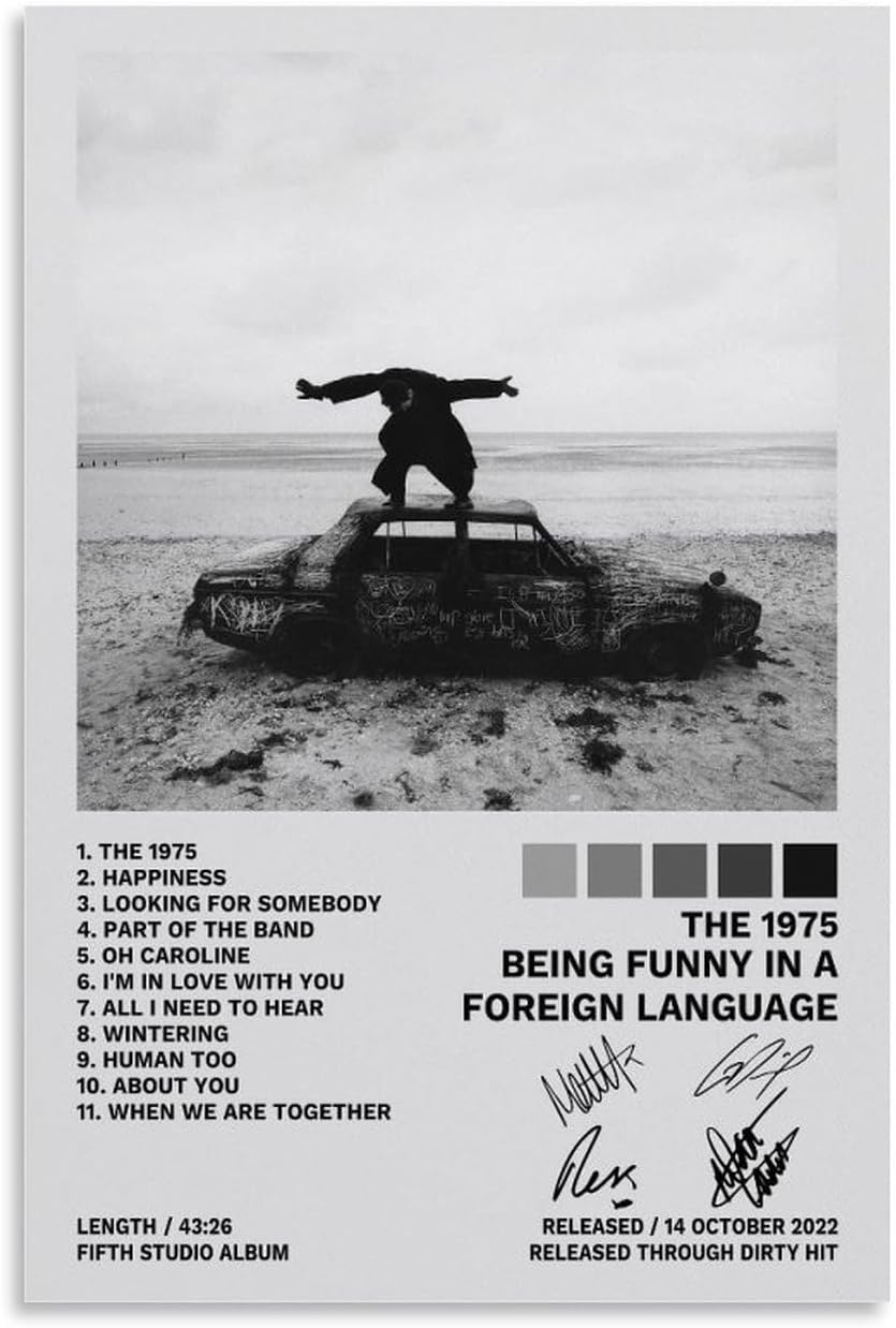 Album Cover Poster The 1975 Being Funny in A Foreign (Paper and Canvas) Art Poster Printing Print